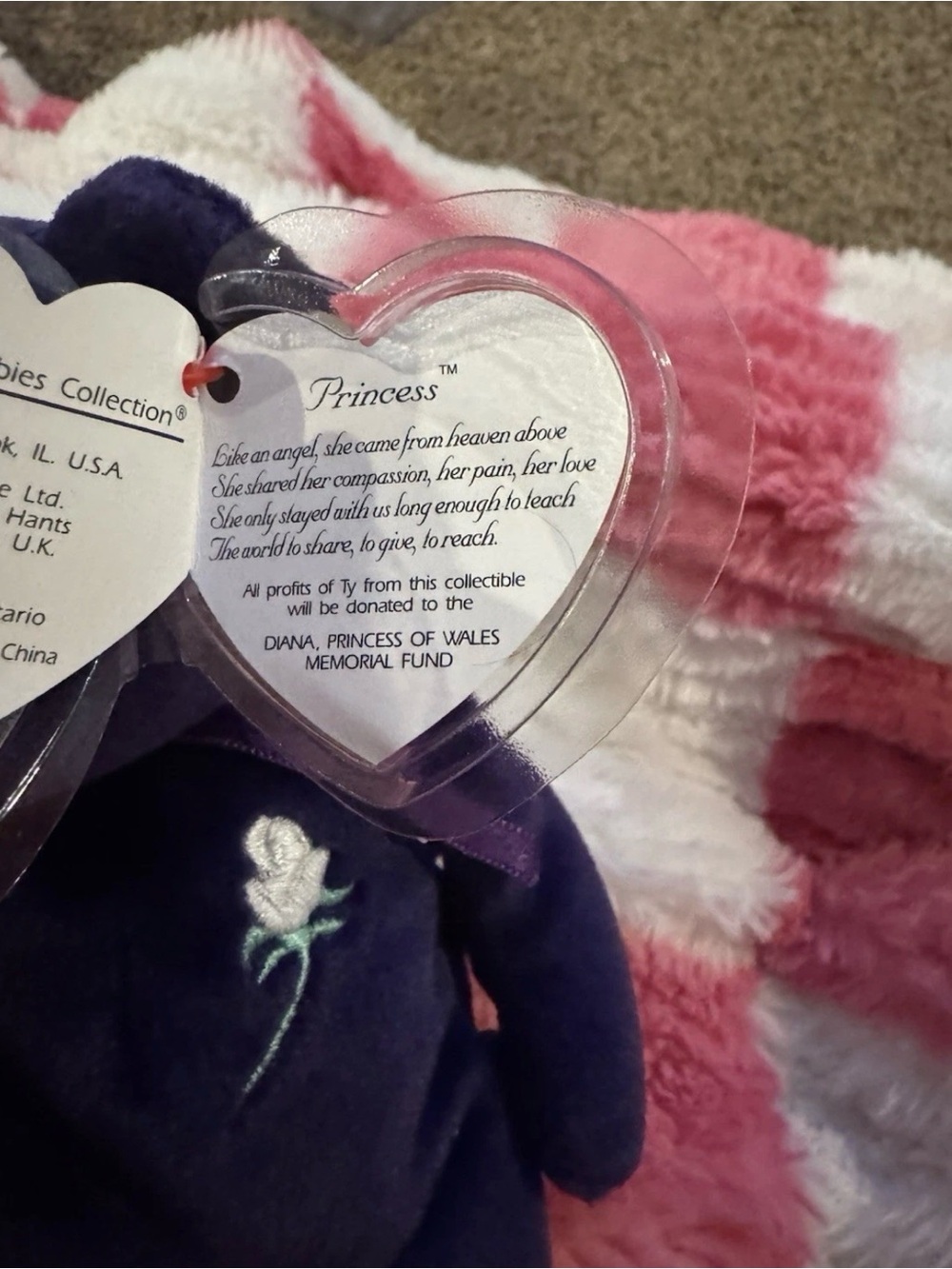 Princess Diana Beanie Baby Original Vintage 1990s
